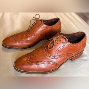Cole Haan NikeAir Sole Brown Wingtip Derby Men’s Size M12 US Dress Leather Shoes